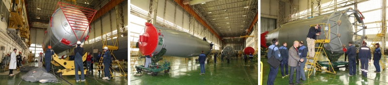  Сборка ракеты-носителя для корабля новой серии. Фото Роскосмоса 